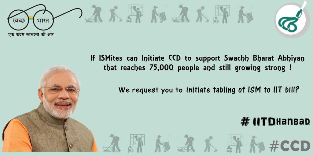 prithvirajoraon's tweet photo. We support SWACHH BHARAT
You support ISM TO IIT
#tableIITamendact
#IITDhanbad
@PMOIndia 
@HRDMinistry
@smritiirani https://t.co/LXa4C9iEyD