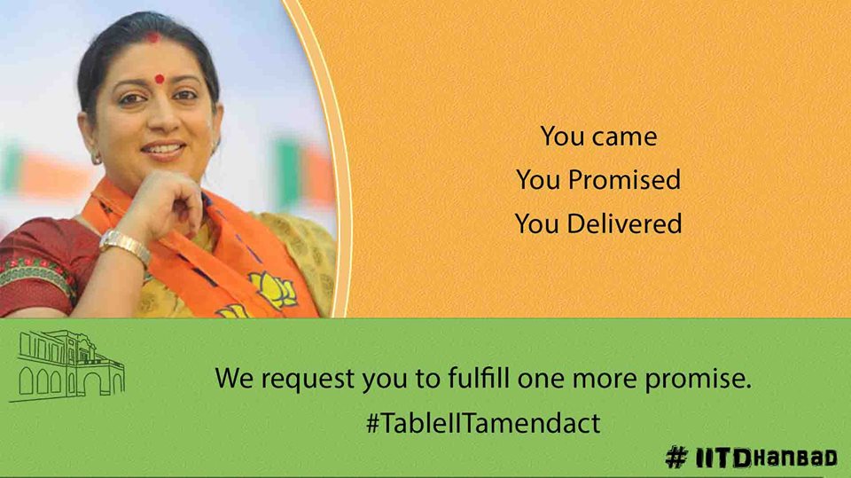 pratyushk_2311's tweet photo. #tableIITamendact #ISMTOIIT #iitdhanbad @smritiirani @narendramodi @PMOIndia https://t.co/f44iTD9O8q