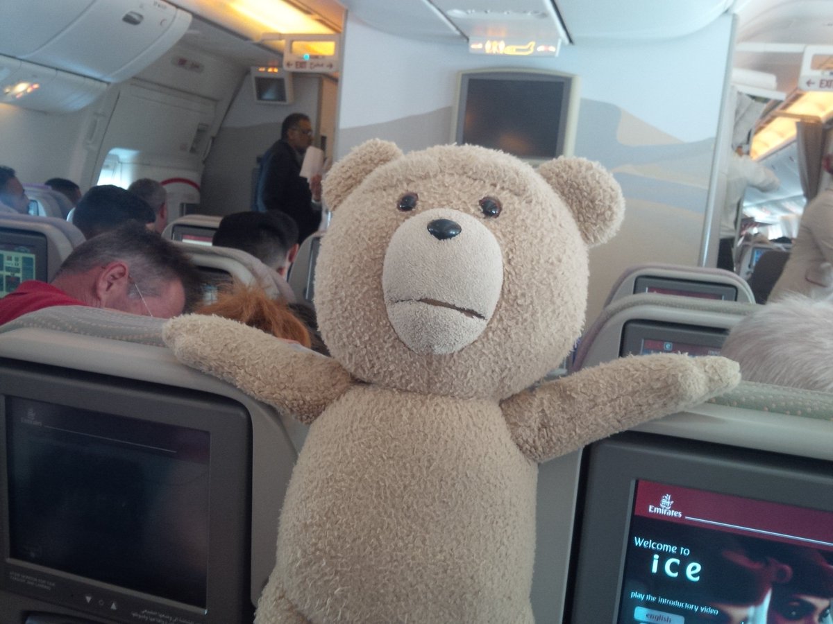 maxbaylav's tweet photo. #Ted and daddy @coollettingsab off to #Dubai... x Ps. Nice plane impression Ted x #Emirates https://t.co/ACQRz9FV6p