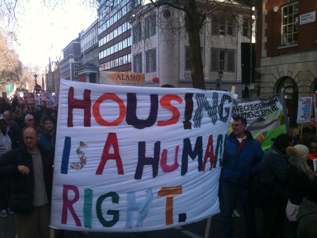 Gian_TCatt's tweet photo. Loving the banners here at #killthehousingbill crowd is massive &amp; diverse. https://t.co/RX3GJpCpNE