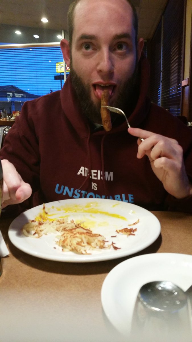 cornycobby's tweet photo. @nimchimpskyPDP @TraceyRemix #atheismisunstoppable  #breakfastis unstoppable https://t.co/S5fiqYUmAS