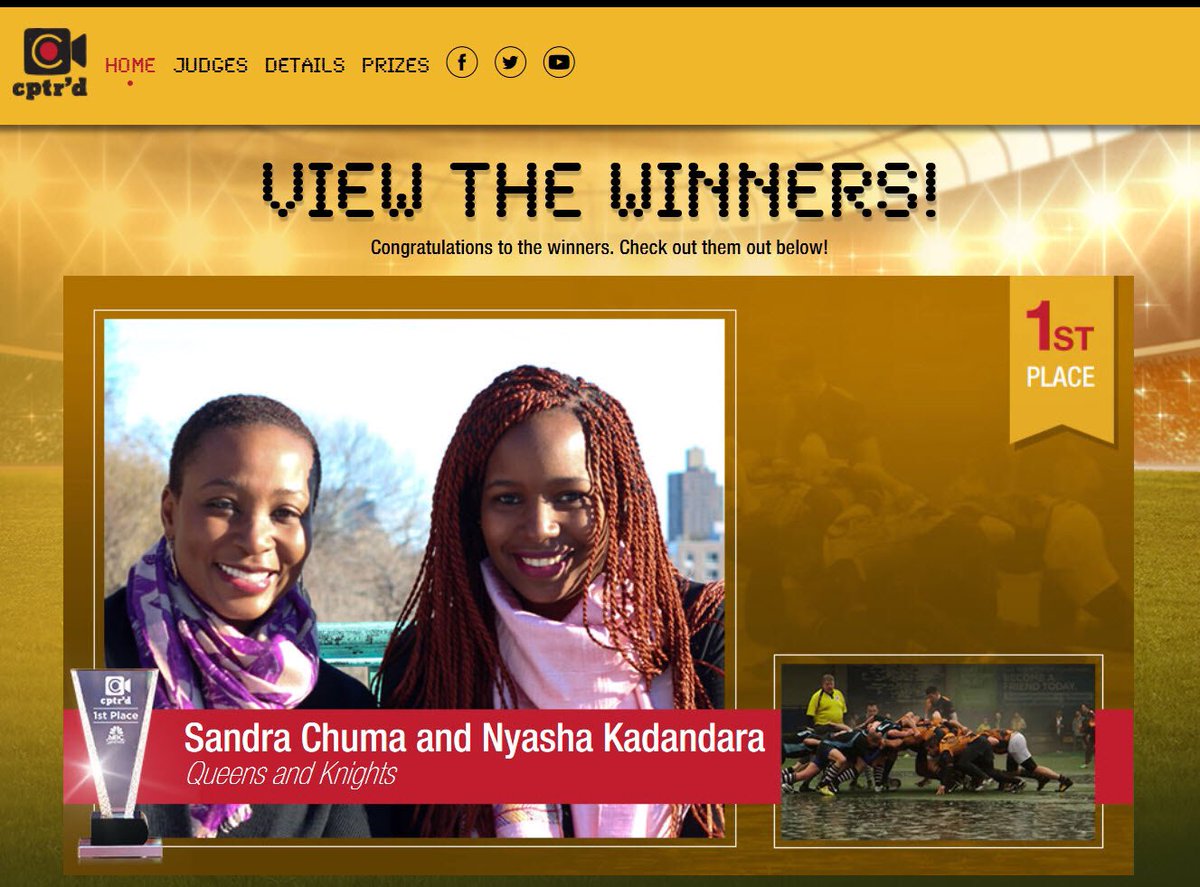 SandraChuma's tweet photo. Thrilled to announce @MissNyashaK and I are the winners of #NBCSports first @Cptrd contest! Thanks for voting!! https://t.co/9e7Dp0bLBV