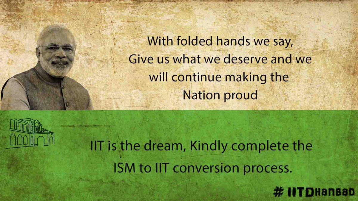 prem_0125's tweet photo. We are  to awaiting to fulfill of your promise..#ismtoiit #IITDhanbad 
#tableIITamendact @PMOIndia @smritiirani https://t.co/xNIHBRXbXq