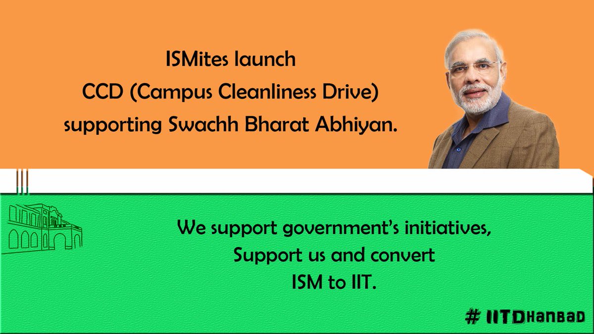BEING_SHOBHIT's tweet photo. @HRDMinistry @PMOIndia @smritiirani 
 FULFILL YOUR PROMISE TO MAKE ISM AN IIT COLLEGE.#tableIITamendact
#IITDhanbad https://t.co/CnUofhnRLW