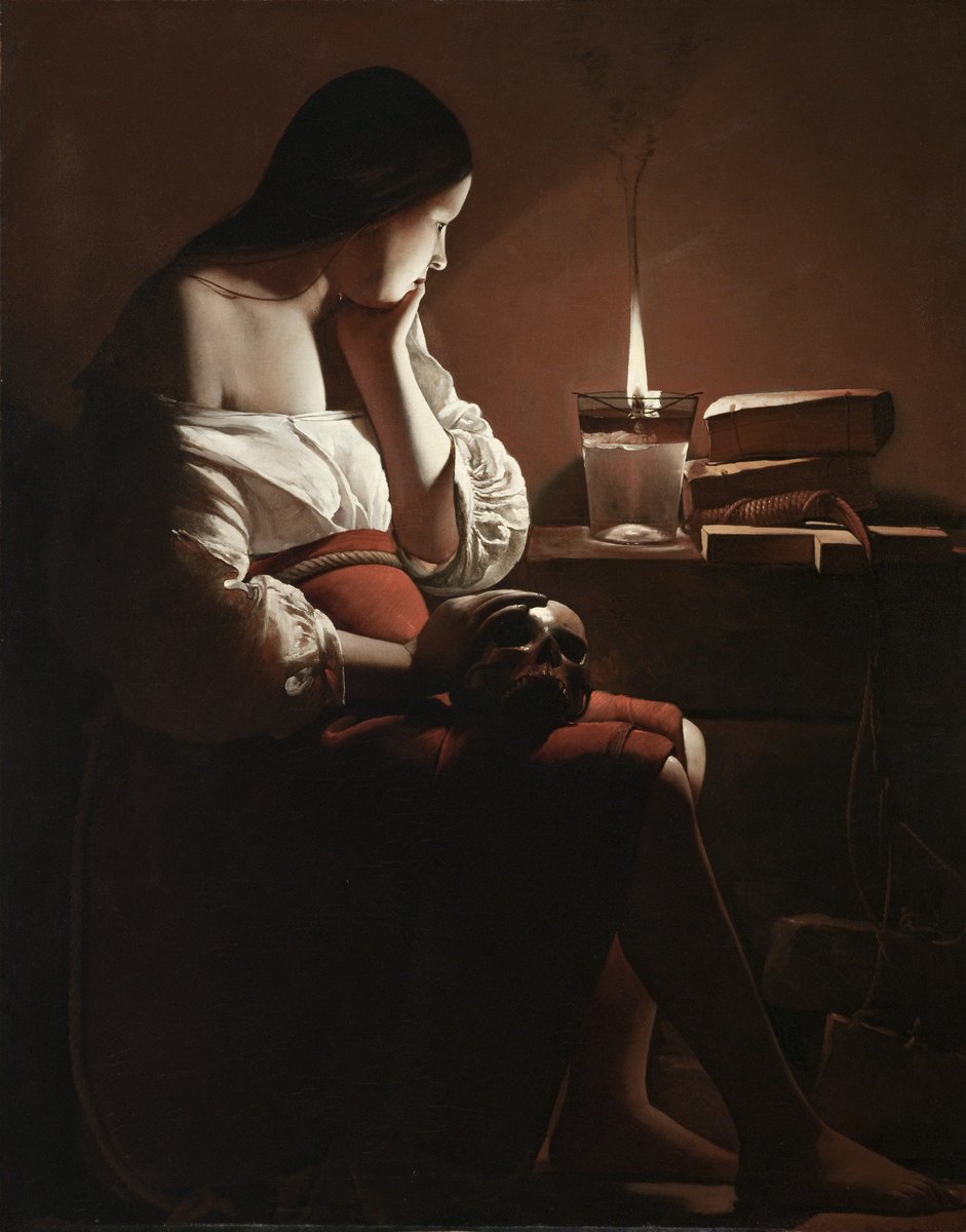 LACMA's tweet photo. Happy birthday to Georges de la Tour, born in 1593. Celebrate with this iconic painting: https://t.co/oFrlNAxI3S https://t.co/7vc5GF7w7Z