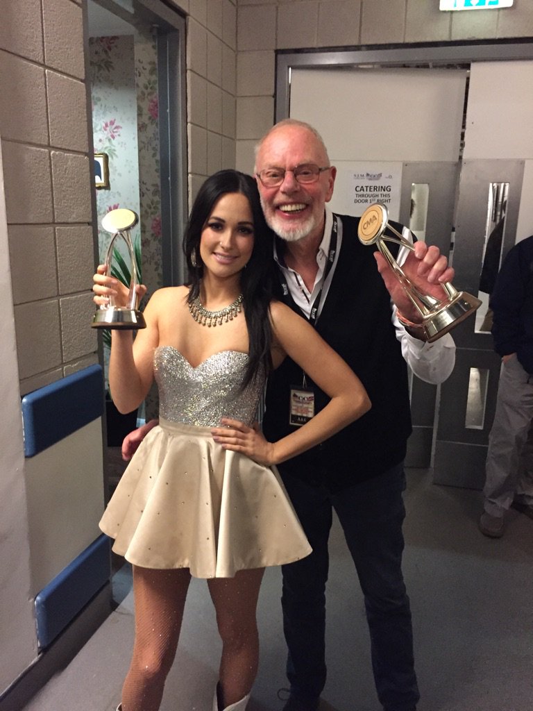 Wow!!! <a href="/KaceyMusgraves/">K A C E Y</a> &amp; I just presented each other with these incredible totally unexpected <a href="/CountryMusic/">CMA Country Music</a> Awards!!