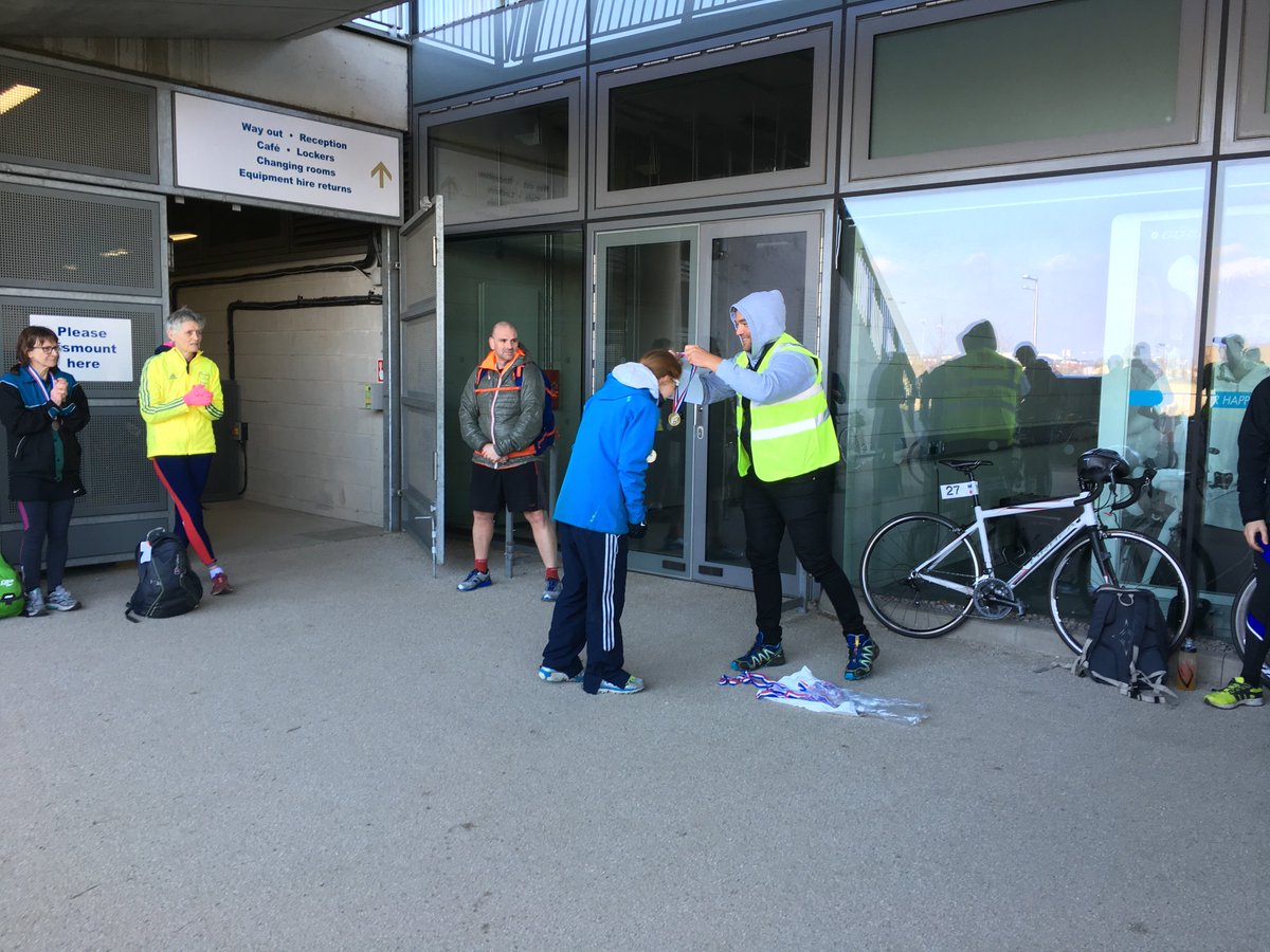 ImperialTriath's tweet photo. #Imperial girls 1,2 at the March Hare #Duathlon today! Well done Olivia Bentley &amp; Katie Slater! @SportImperial https://t.co/b7sHC3EJyR