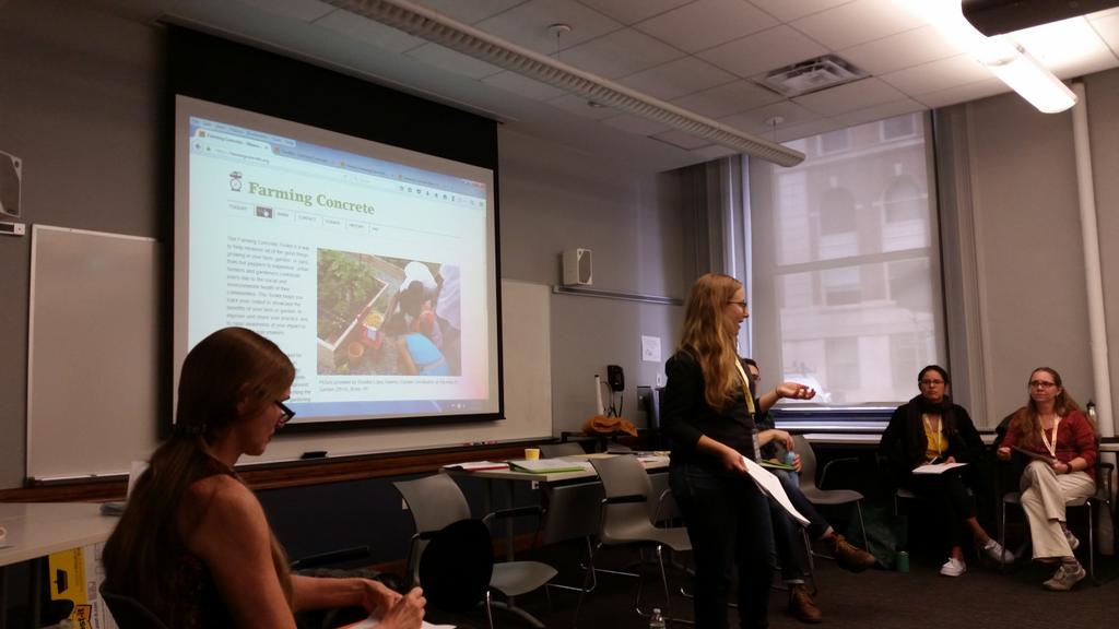 NYCCGC's tweet photo. .@maragittleman @farmingconcrete @SpaceOfFlows talk abt importance of DATA in #UrbanFarming. #JustFoodConference https://t.co/XZBiEukaWZ