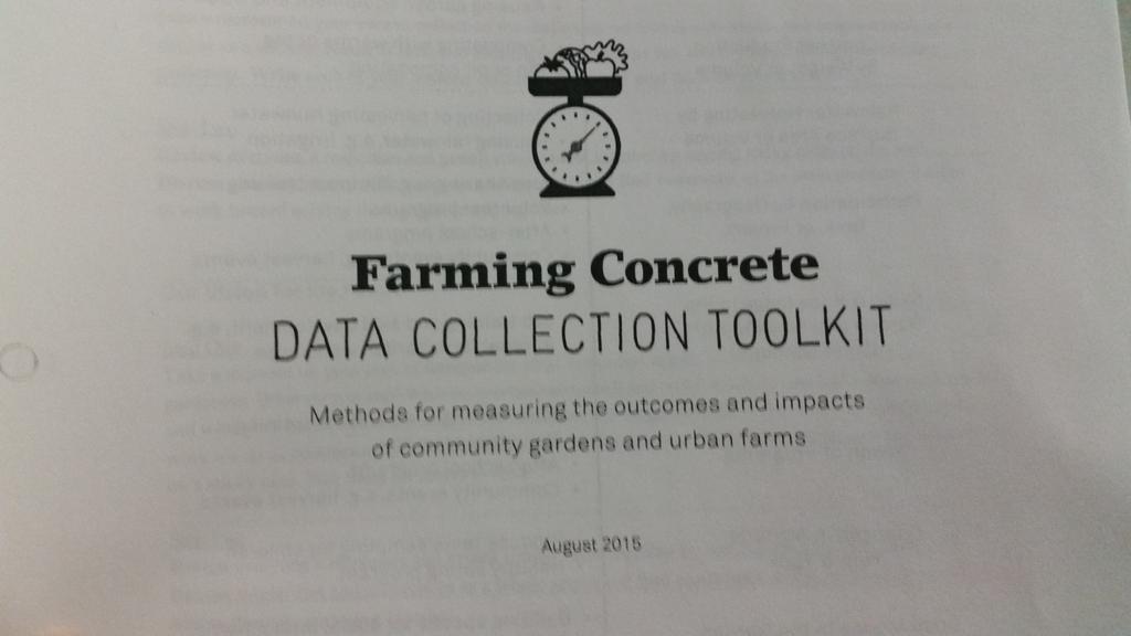 NYCCGC's tweet photo. .@farmingconcrete @maragittleman @SpaceOfFlows share Data Collection Toolkit 4 #CommunityGardens #JustFoodConference https://t.co/S7dZ64UNYM