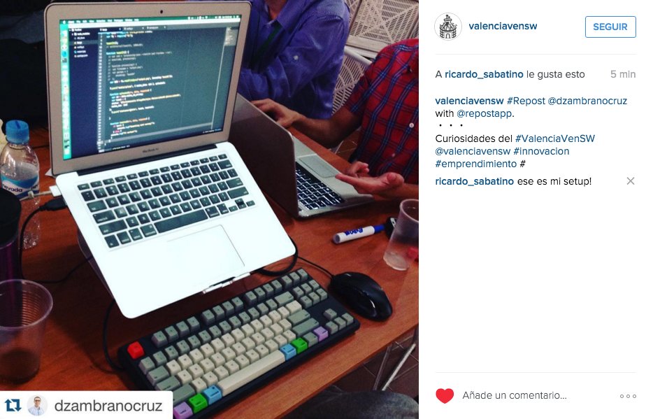 BiztrackerV's tweet image. El setup de uno de nuestro desarrollador @rasabatino en el #ValenciaVenSW @valenciavensw