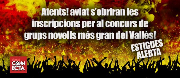 joventsantcugat's tweet photo. Estigueu atents! El #Connecta2016 escalfa motors #santcugat #vallès @JERCVallesOcc @lesJERC @ConnectaFest https://t.co/9JSxPoGVNi