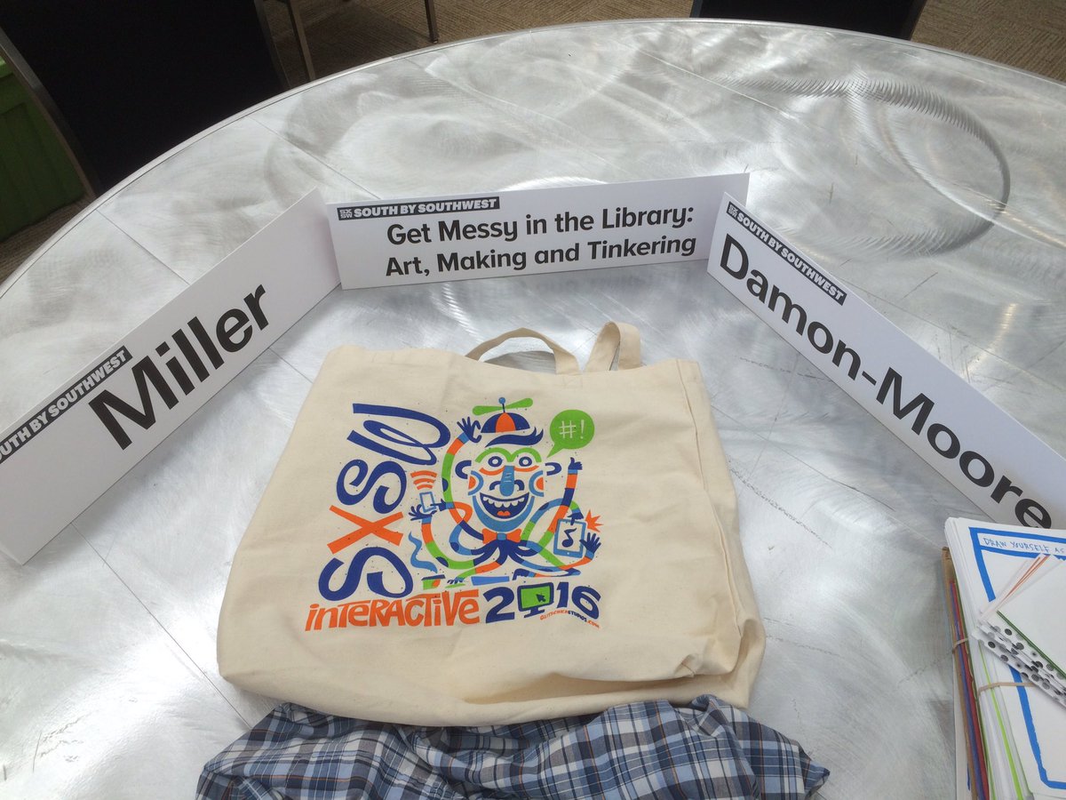 tmiller49's tweet image. 12:30 sxsw #messylib @MadisonBubbler @IArtLibraries let&apos;s do this! #liblove @LibraryIdeaDrop