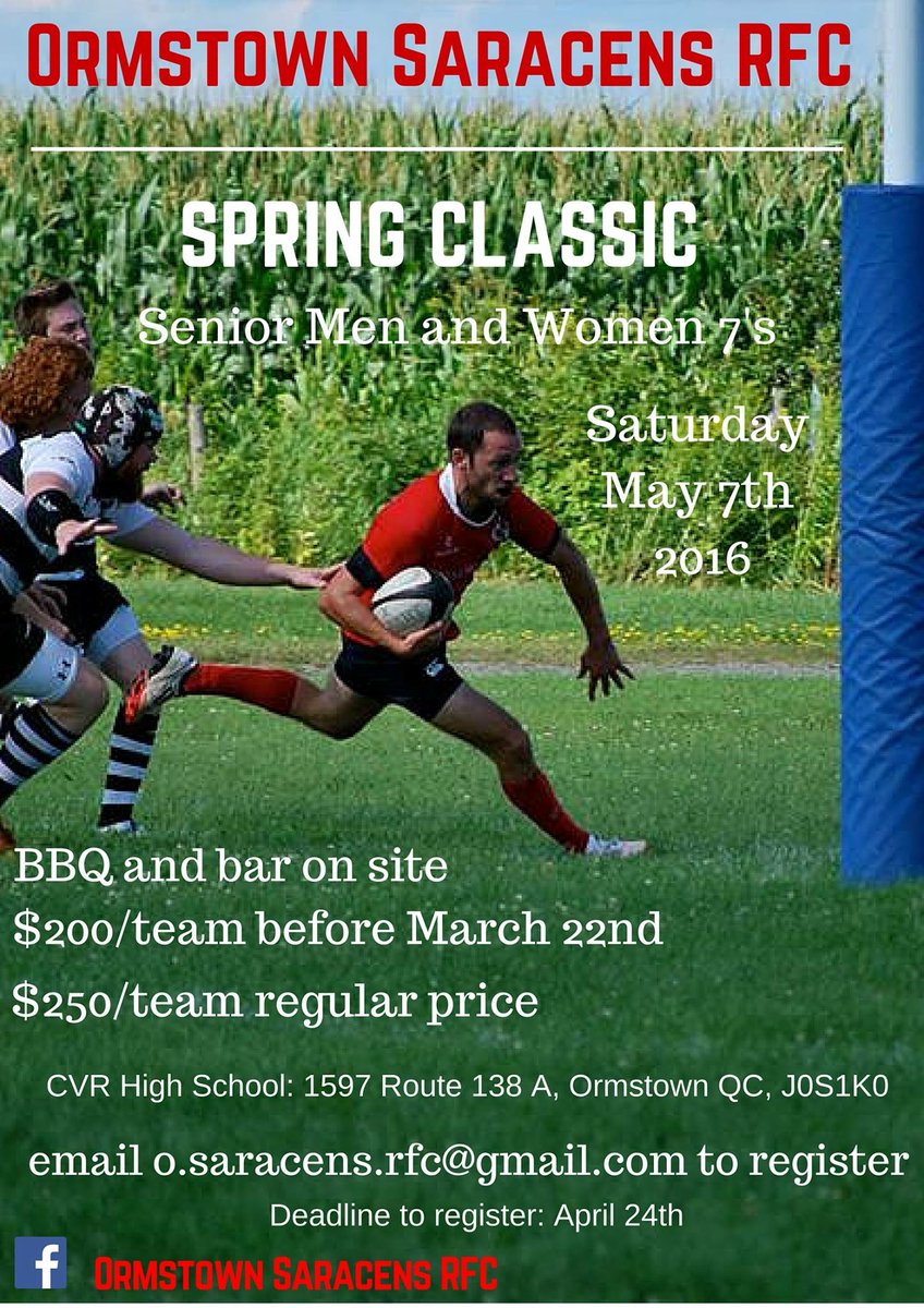 DuludeG's tweet photo. @OtownSaracens are hosting a 7's tourney this Spring! @RugbyCanada @RugbyQuebec https://t.co/bqXE5uO0Ih