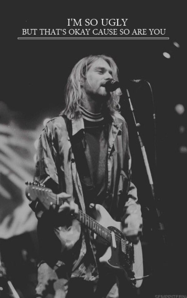 listenxtoxthis's tweet image. If your lock screen/wallpaper is music related, what is it? 

Mine is this (Kurt Cobain)