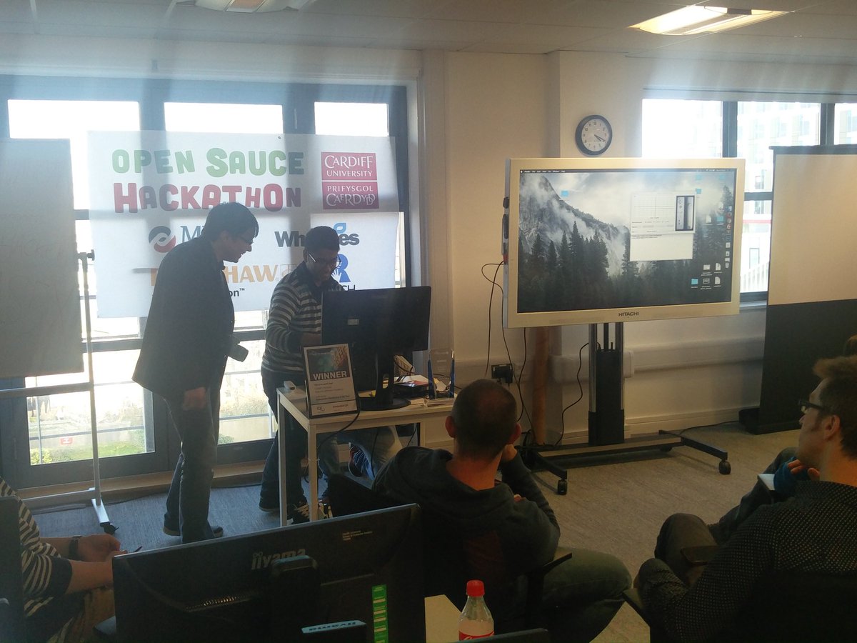 cfhack's tweet photo. "Has anybody got a 9 volt battery?" Some slight technical difficulties #cfhack https://t.co/I178rarS2R
