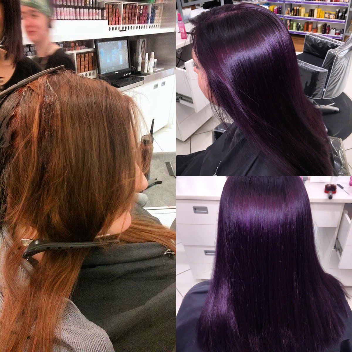 klynnn10's tweet photo. Egg plant glow ! #Ulta #carmelindiana @ultabeauty  ! Love when color turns out ! https://t.co/mQjzrdEKrc