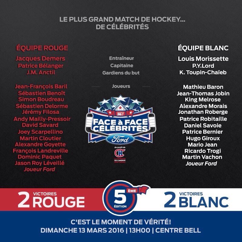 NarimaneRP's tweet photo. Bonne chance à nos artistes @JScarpellino @sebbenoit72 & #MarioJean au #FaceAFaceDesCelebrites @megafanford dès 13h! https://t.co/eCpmbgyLB1