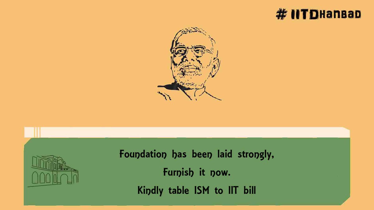 Ankitagp's tweet photo. ISM is and will be centre of excellence ,reward awaited
@smritiirani @HRDMinistry @PMOIndia 
#tableIITamendact https://t.co/PsFEUXzYiy