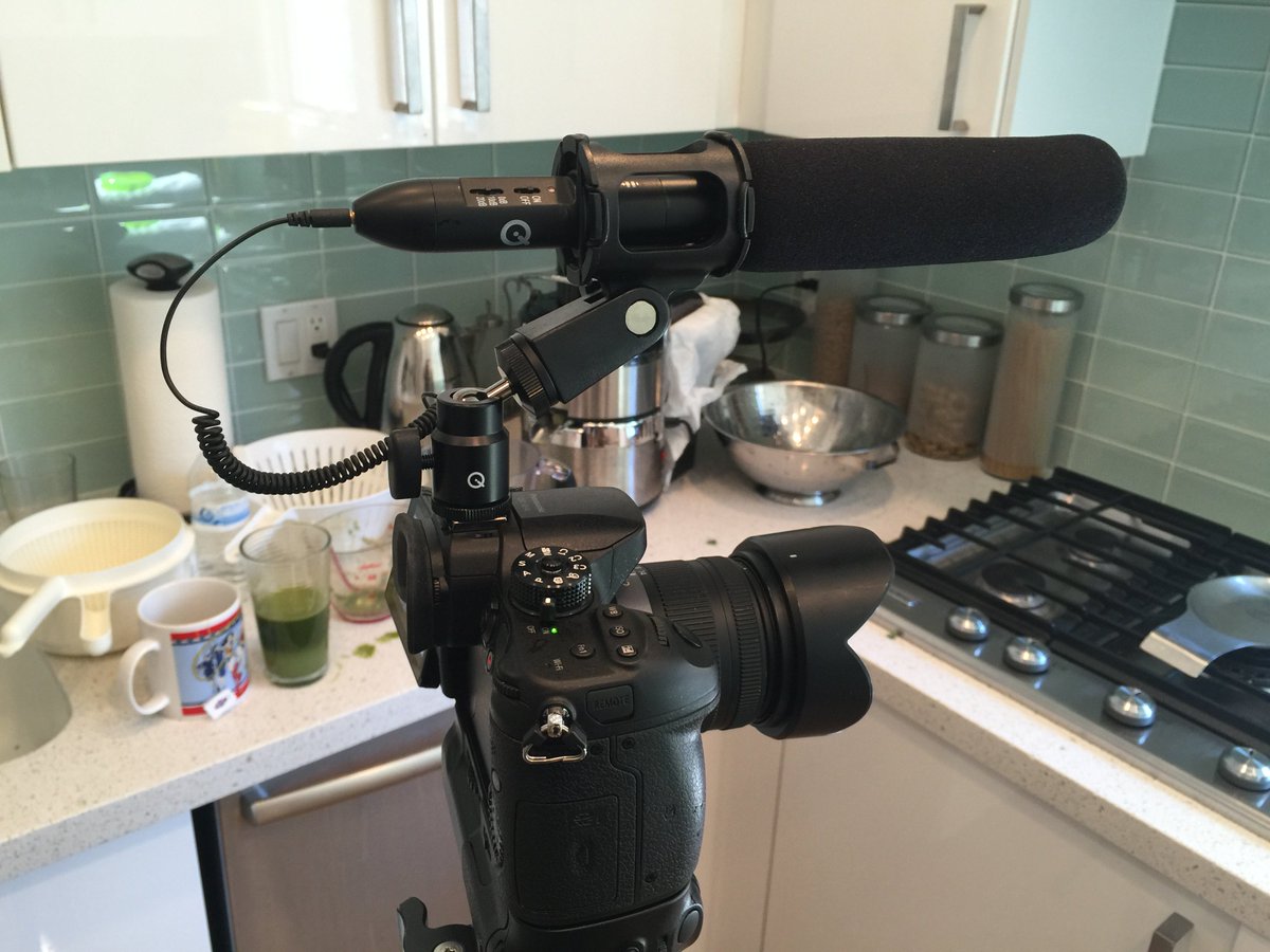 QueAudio's tweet photo. The 210 Hybrid Shotgun Mic on a GH4 = focused great sounding run 'n gun audio!  #gh4 #lumixgh4 https://t.co/eoSXsdtiHF