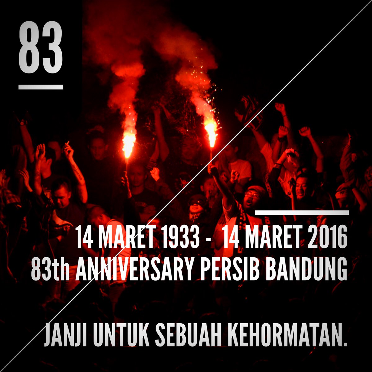 83th Anniversary PERSIB BANDUNG! 

JANJI UNTUK SEBUAH KEHORMATAN. 

#JayalahPERSIBKU #83thPERSIB