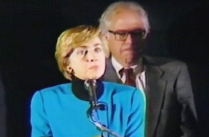 Mediaite's tweet photo. Hillary: Where Was Bernie During My Health Care Fight?; Sanders Camp: Literally Behind You https://t.co/tKl1OtOdFU https://t.co/VKFconovTJ