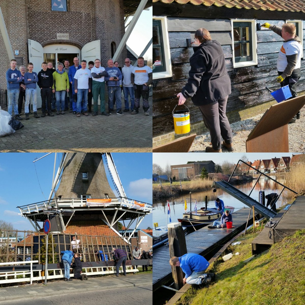 molendeweert's tweet photo. Een geslaagde NLdoet dag bij de molen! Vrijwilligers en het Oranje Fonds bedankt. https://t.co/zIiUrKvfzI