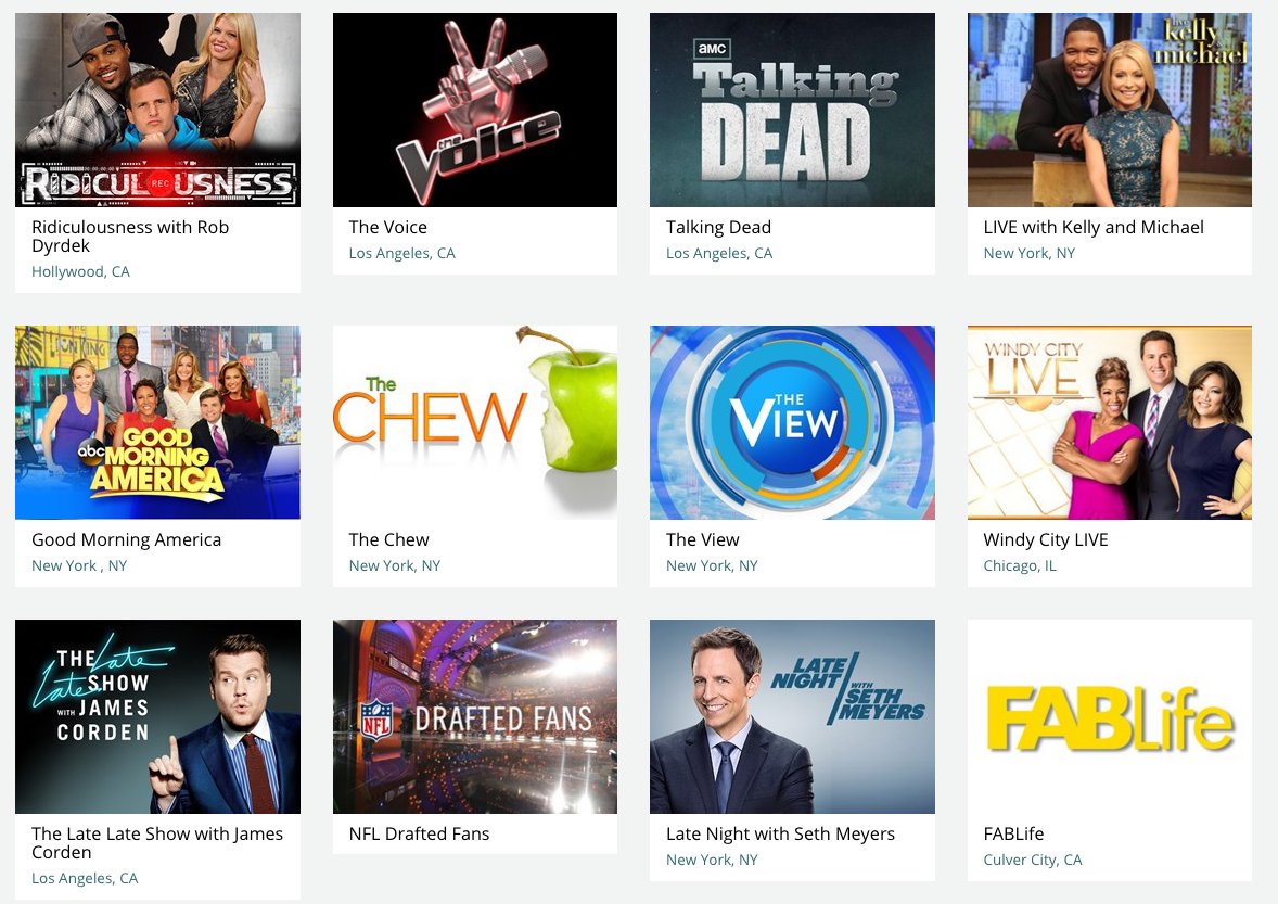 1iota's tweet photo. Join the audience! Come experience your favorite TV shows LIVE! Request free tickets ----> https://t.co/B5XlWtav4x https://t.co/lngBWEehJT