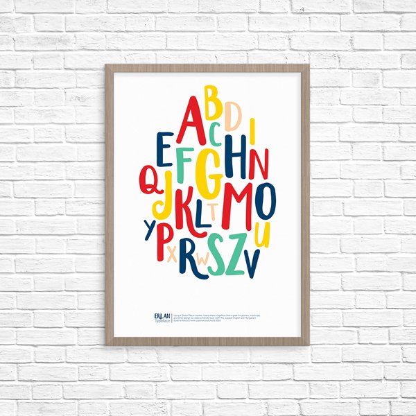 Sabee_'s tweet photo. I designed a typeface called Erlan. You can download from my blog: https://t.co/RWiNNdjENq #free #freefont https://t.co/WvZiPjUyBi