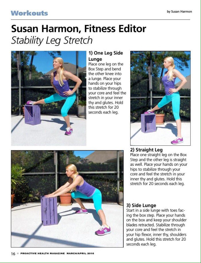 Prohealthmag's tweet photo. Sunday Stretch.. @Sue_Fitness shares some stretches in the March/April issue of @Prohealthmag #sundaystretch https://t.co/GCBhvbY8wB
