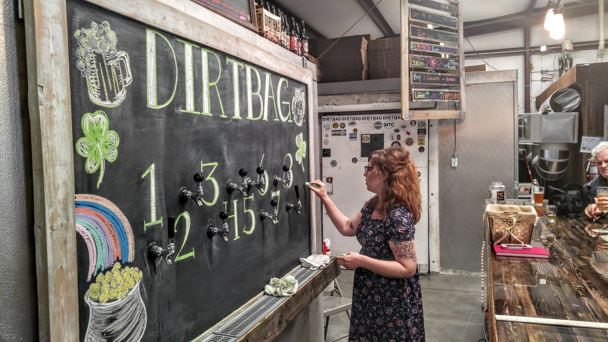 New artwork at the taproom! Open till 6pm come out! <a href="/DirtBagAles/">Dirtbag Ales</a>. #drinklocal