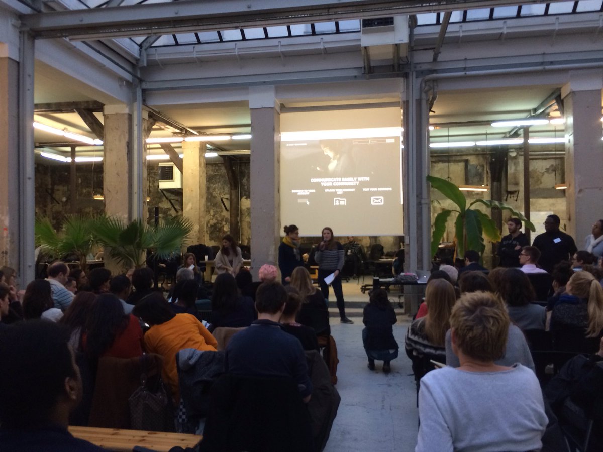 TechfugeesFR's tweet photo. Next up #textfugees ! A messaging service for refugees & associations #TechfugeesFR #techfugees https://t.co/nhcI9wnBD0
