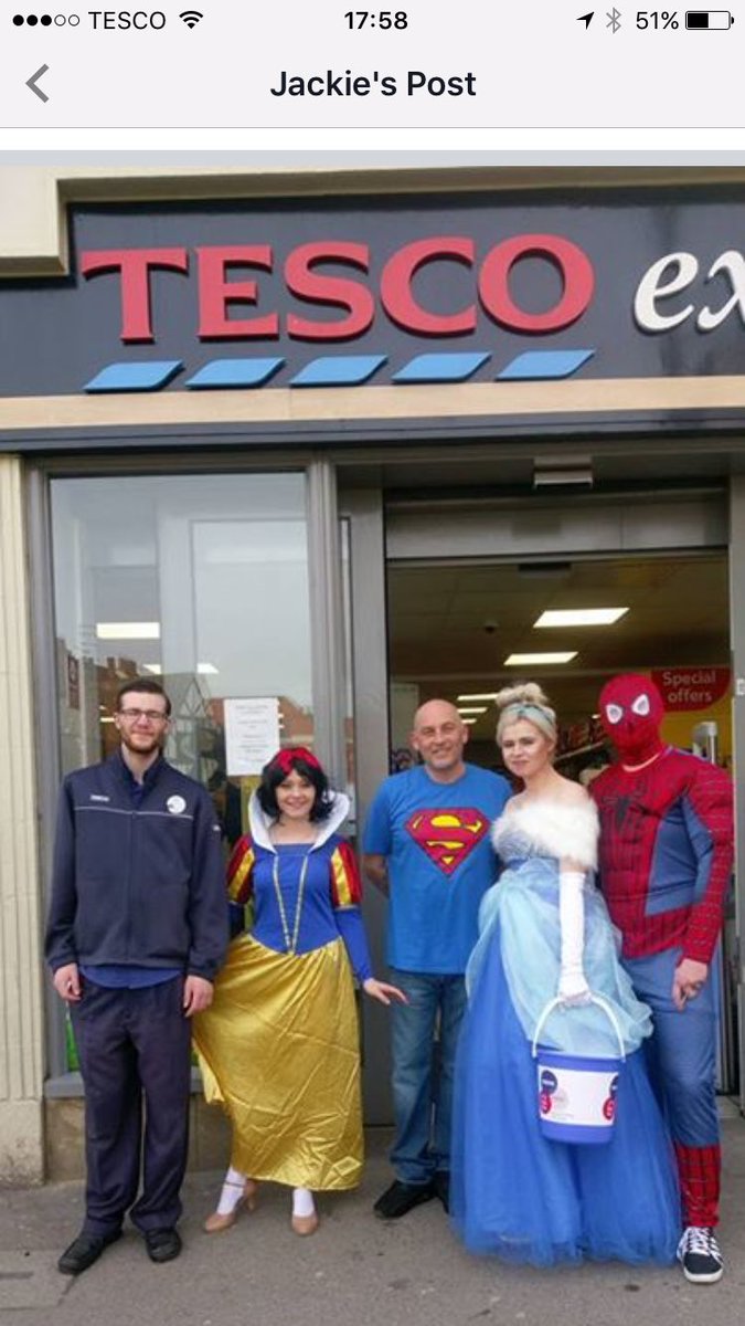 More pics of super heroes and we raised over £300 fantastic job Jackie <a href="/TescoPiccadilly/">Tesco Piccadilly</a> <a href="/Nozzaldo/">Steve Newell</a> <a href="/gavinoneal0927/">Gavin O'Neal</a>