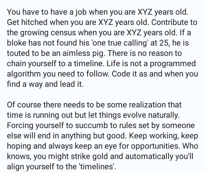 AdvanceDexter's tweet photo. #statusstories #timelines
Do you think binding youself to rigid time frames is unnecessary? https://t.co/HARTlvCUBZ