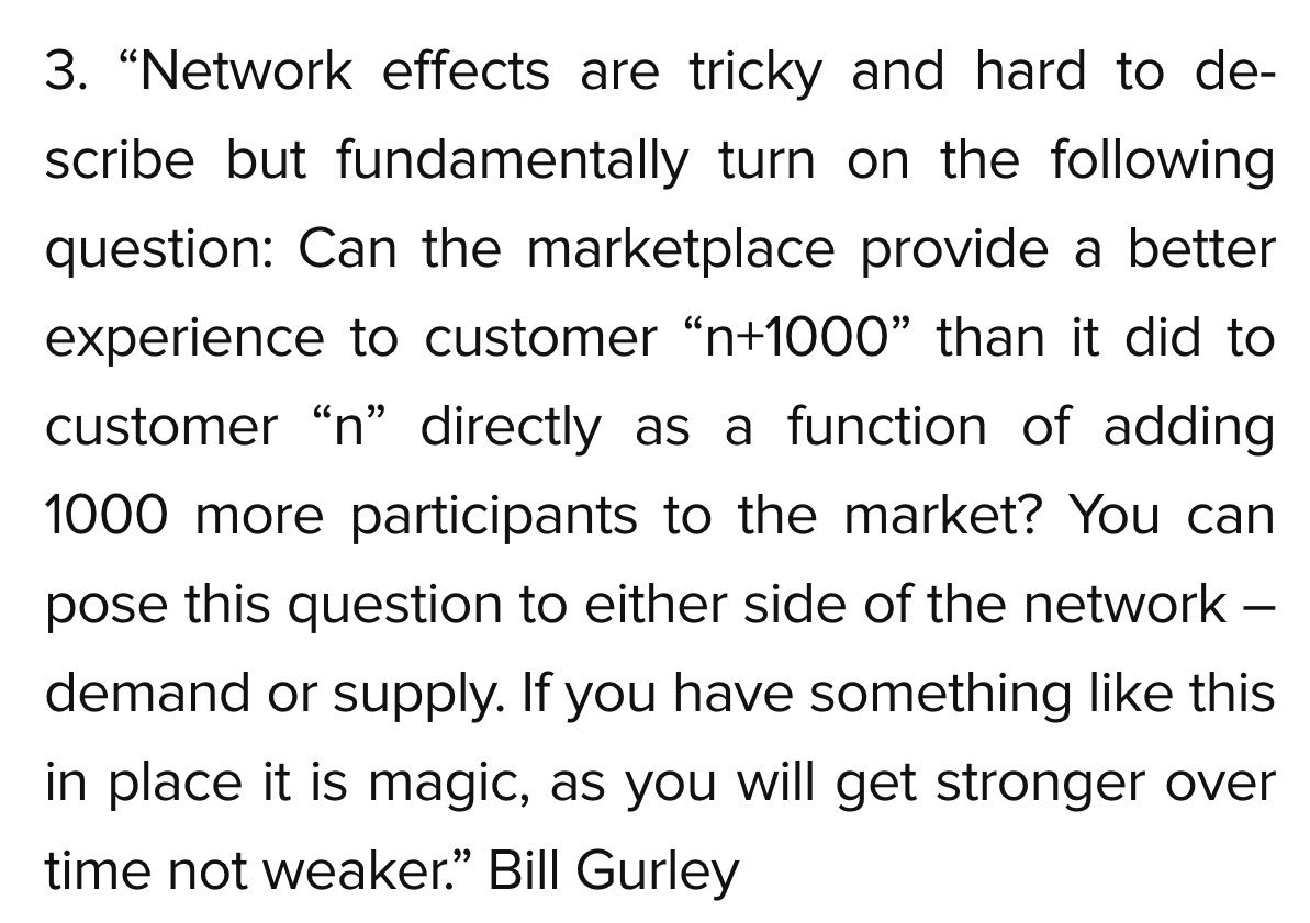 This quote from <a href="/bgurley/">Bill Gurley</a> is a simple, yet perfect description of network effects