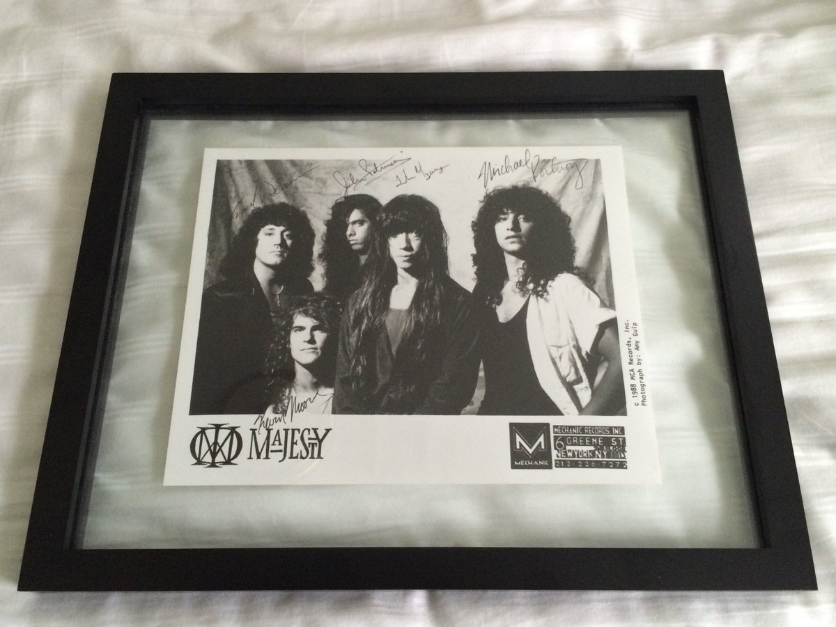 David_Williamso's tweet photo. Check out this Majesty relic from 1988- Photo by Amy Guip. Great hair Mike! @MikePortnoy https://t.co/tBDVEECo0x