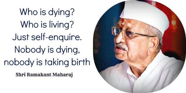 NisargadattaRam's tweet photo. Who is #dying? Who is #living? #Selfenquire #SriRamakantMaharaj #SriNisargadatta #WhoamI https://t.co/MR3dKkbMAr