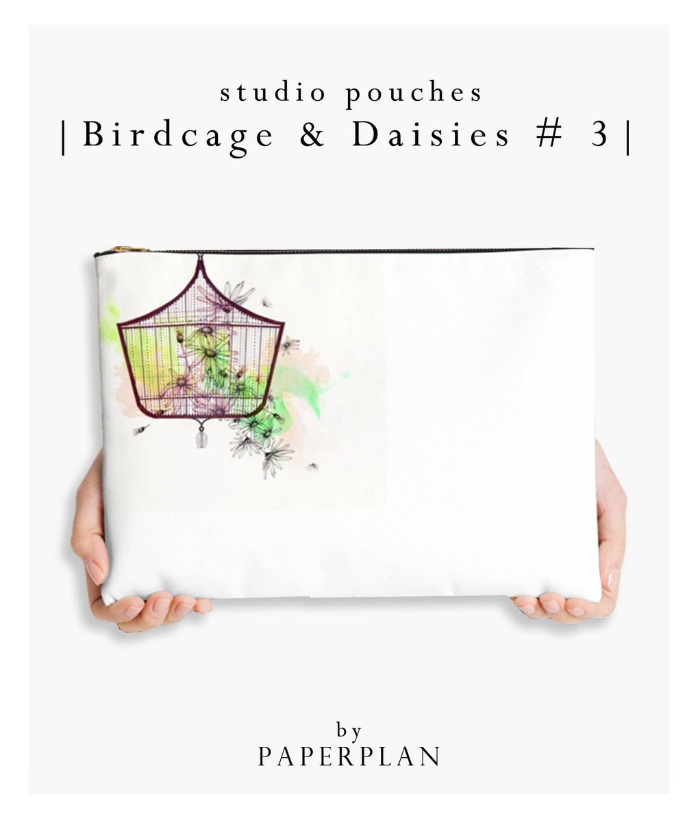 paperplanstudio's tweet image. A new definition of #artistic #style. #Birdcage&amp;amp;Daisies at Redbubble:  rdbl.co/1Uaojc5
#clutch #watercolour