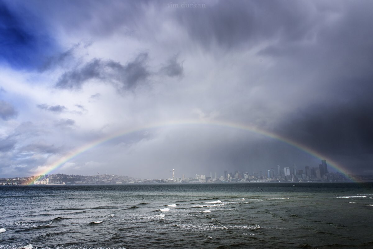 timdurkan's tweet photo. Today's stormy skies and a moment of Zen here in the Emerald City https://t.co/1bGyYncel8