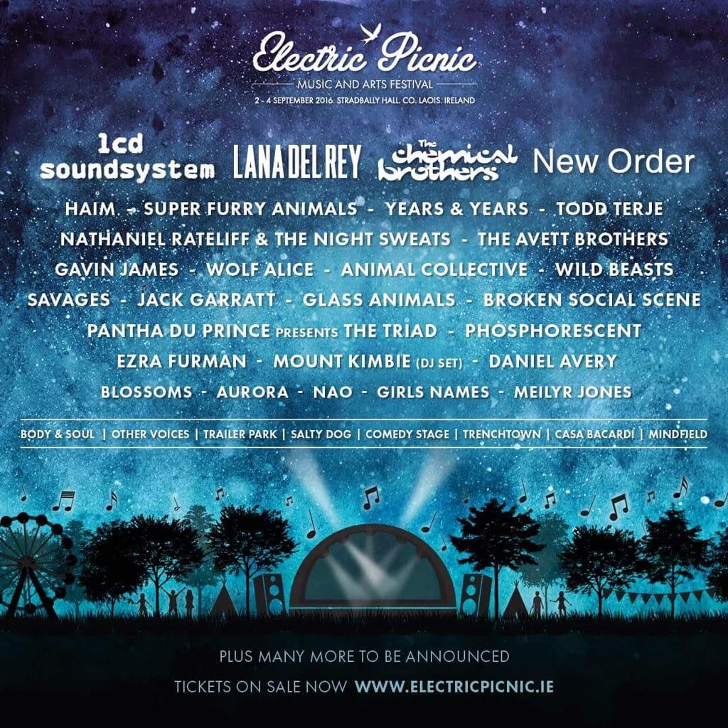 LDRTourDates's tweet photo. September 2nd - 4th, 2016
Electric Picnic
Stradbally, Ireland https://t.co/ssg3xJD6RO