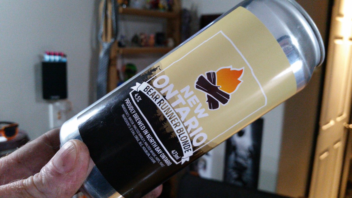 redbeerdgaming's tweet photo. #Vlog HOMETOWN BREW NUMBER TWO! #BearRunner Blonde [#DailyDrink 73] @NewOntarioBrew https://t.co/Ts4eRctArA #beer https://t.co/PPExN2wgrb