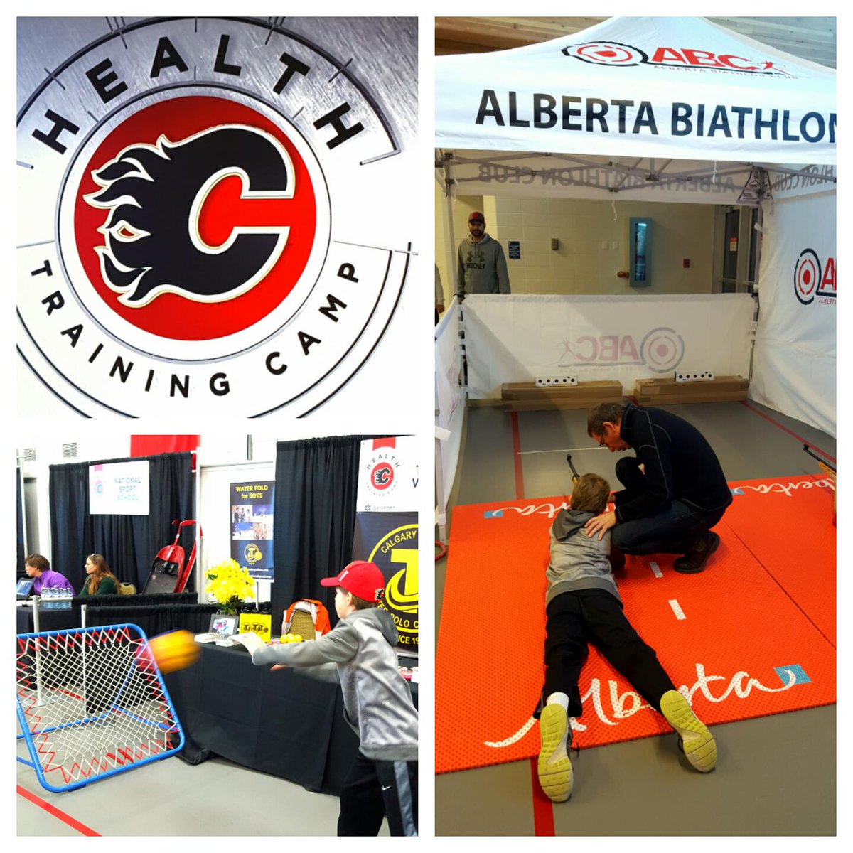 LisaLongball's tweet photo. Today is the @NHLFlames #HealthTrainingCamp open for free to the community! AMAZING! Luke tried so many new sports! https://t.co/871CuXu2BV