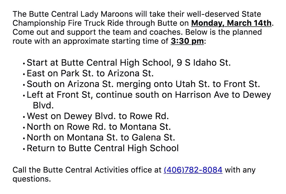 BCMaroons's tweet image. Info on Fire Truck Ride for the Lady Maroons...