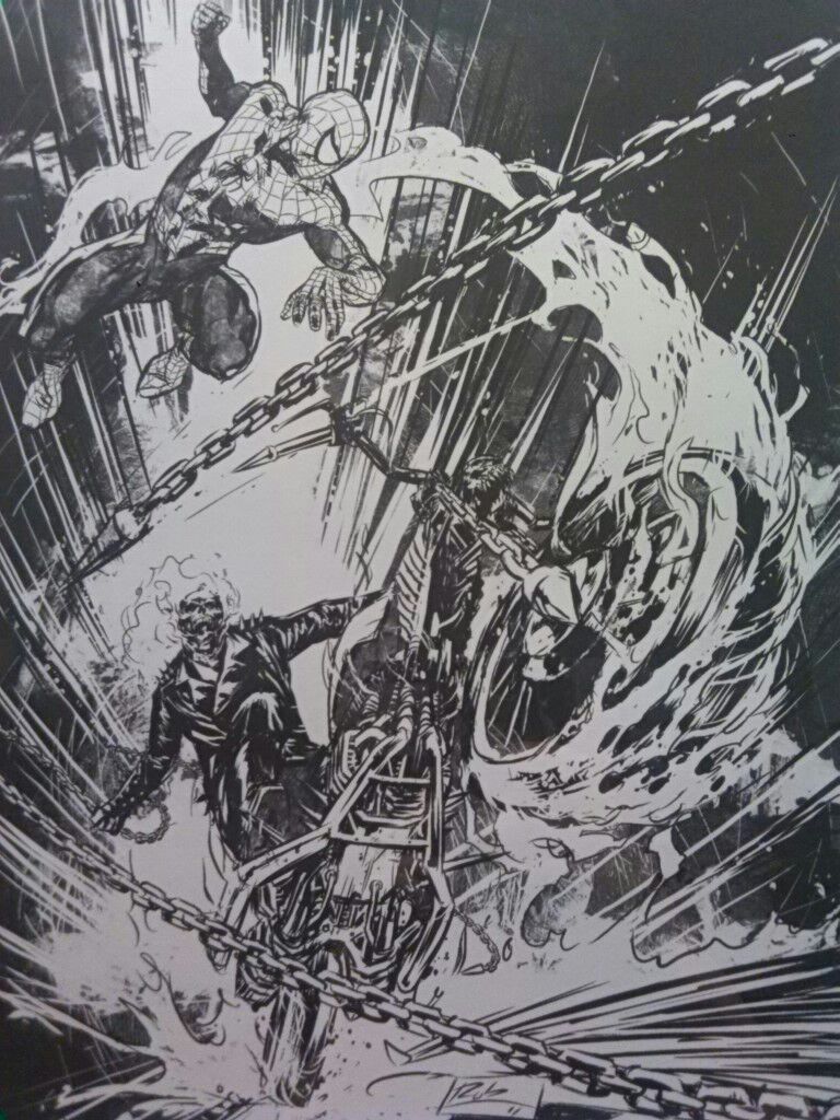 Entinta_2's tweet photo. Porque hay dibujos y DIBUJOS
#Entinta2 #FB #SpiderMan #GhostRider #Marvel https://t.co/gzGVdARUUM