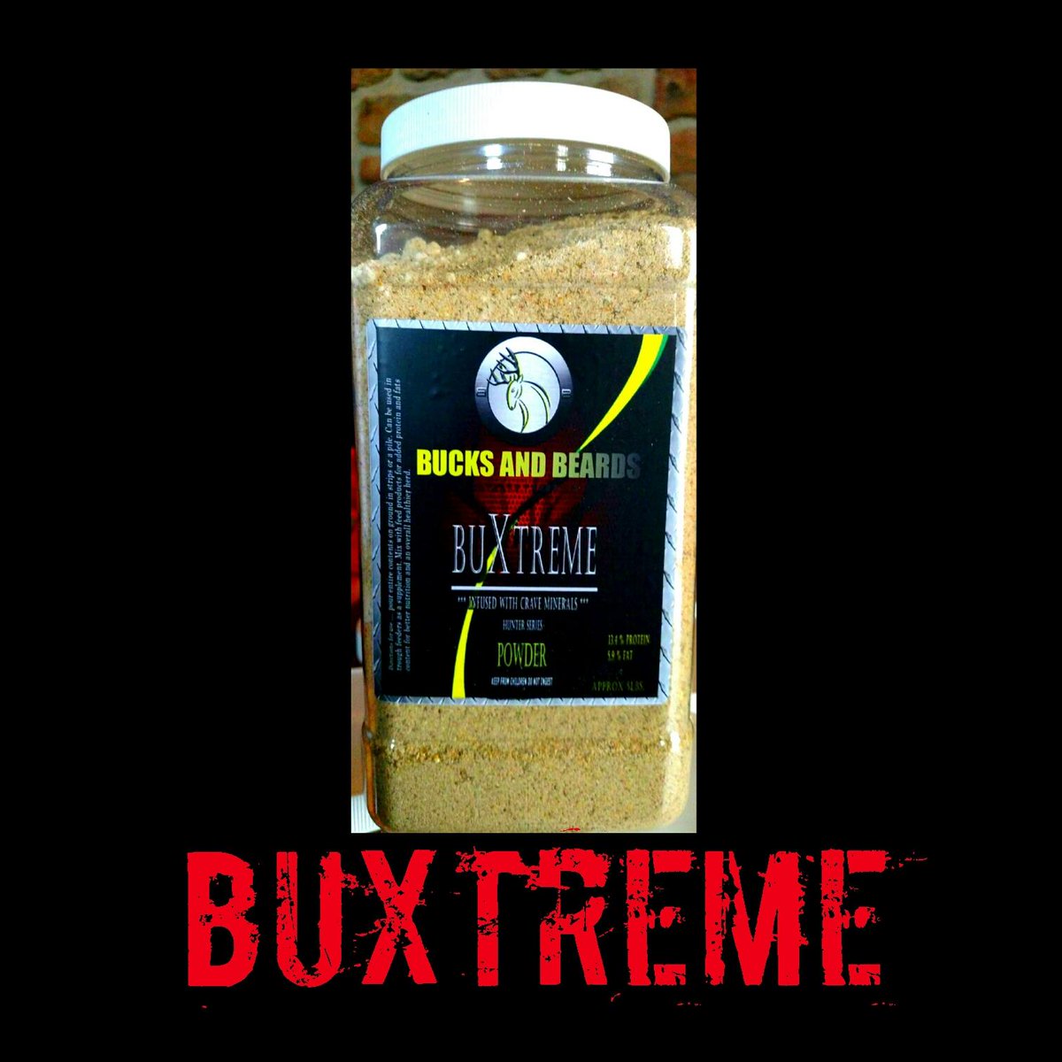 BucksandBeardsO's tweet photo. Are NEW BUXTREME ATTRACTANT POWDER is now available. 13%protein 6%fat content infused with our CRAVE MINERALS. https://t.co/DIzKz064Yq