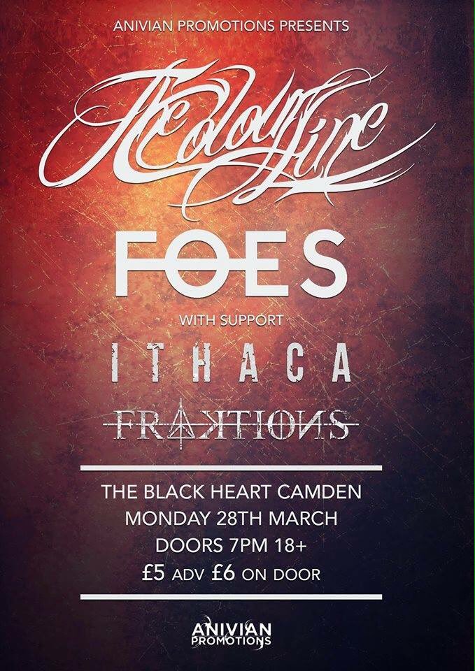 AnivianPromo's tweet photo. @thecolourline &amp; @foesuk will be tearing down @Theblack_heart in a few weeks. Support from @ITHACABAND &amp; @FRAKTIONS! https://t.co/wBYw4QPWUf