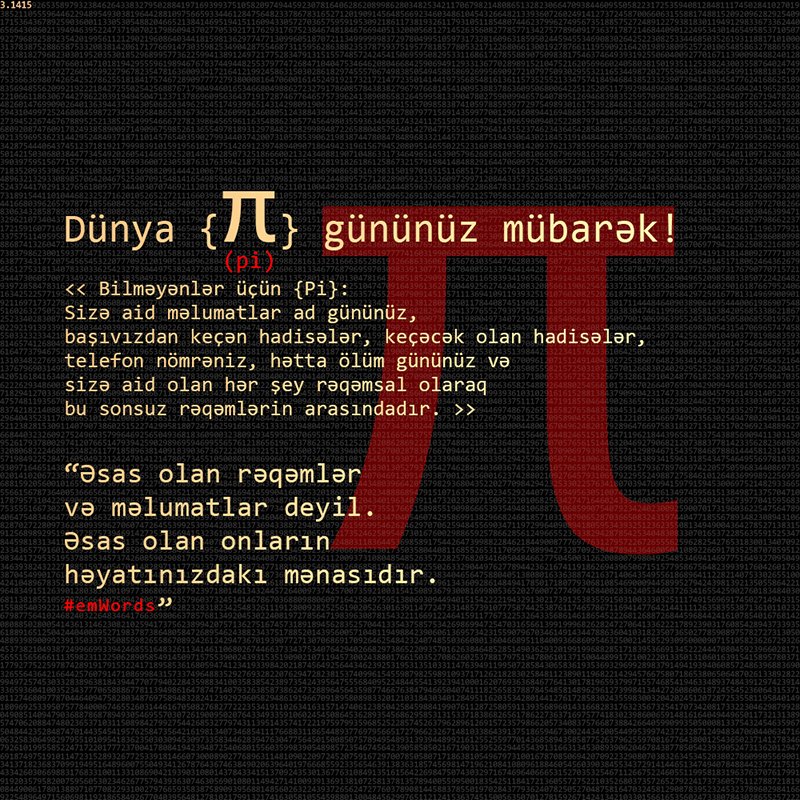 eminmammadov's tweet photo. “Əsas olan rəqəmlər və məlumatlar deyil. Əsas olan onların həyatınızdakı mənasıdır. #emWords” #piworld #eminmammadov https://t.co/dvUhcpJapq
