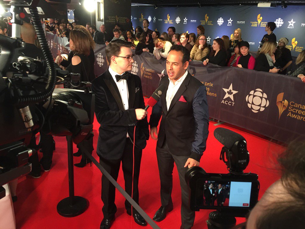 The #CdnScreen16 red carpet is underway. Spotlight on <a href="/shaunmajumder/">Shaun Majumder</a> &amp; #ThisHourhas22Minutes. #cbcnewsarts