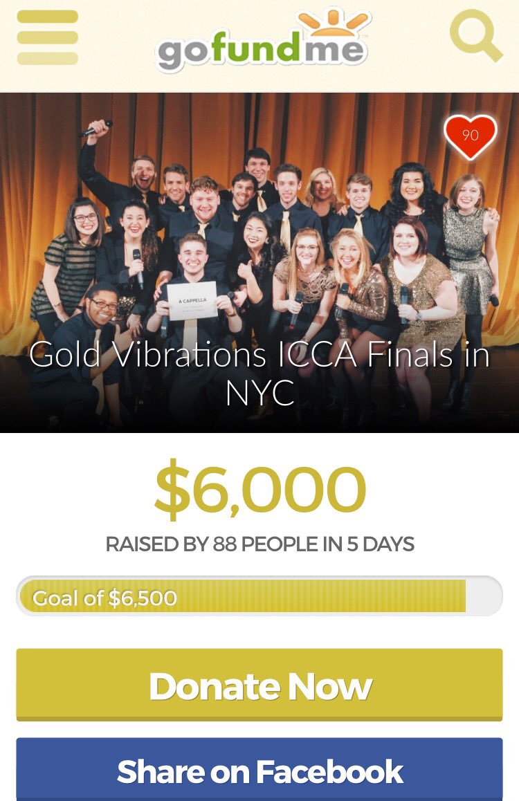 THIS IS INCREDIBLE. ONLY $500 MORE. THANK YOU SO MUCH. LETS FINISH IT BY MIDNIGHT. #GetGVtoNYC