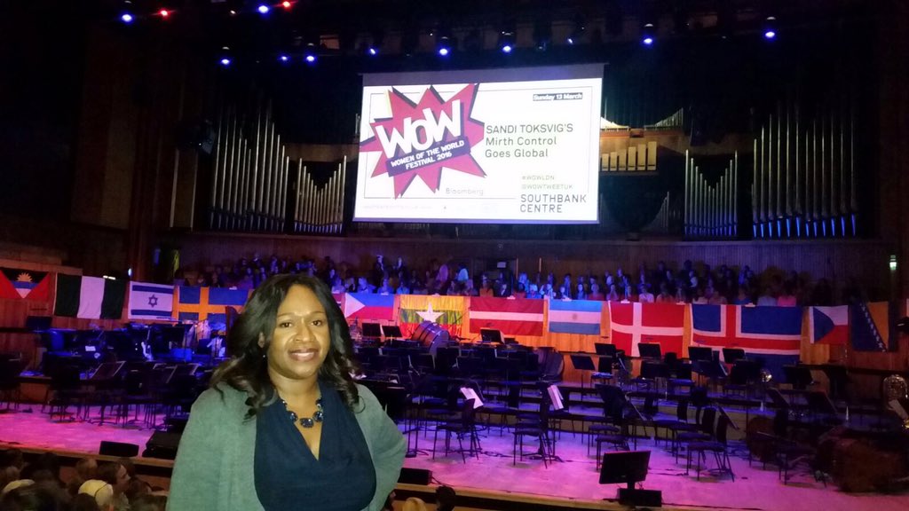 AngieGreaves's tweet photo. Awesome atmosphere @WOWtweetUK Mirth Control @sanditoksvig #SharonDClark @mirandaPRguru #bonnielangford #WOWLDN https://t.co/RECiG3qwPU