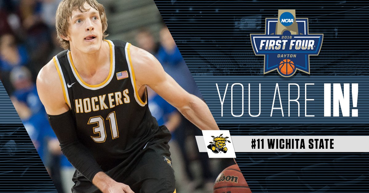 MarchMadnessMBB's tweet photo. Wichita State is IN! #LetsDance #SelectionSunday https://t.co/k2LWomRpJ3